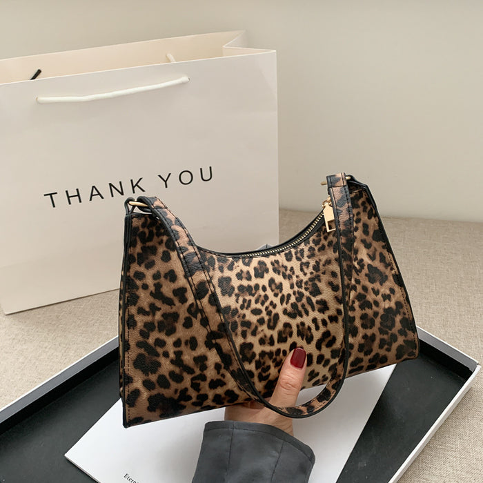 Wholesale Niche Design Bag Popular Hand-held Women's Bags Fashionable Leopard Print Single Shoulder Armpit Bags JDC-SD-MO005