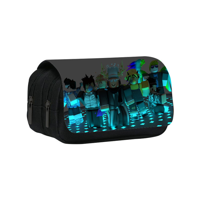 Wholesale Printing Double Layer Pencil Bag Cartoon Storage Bag