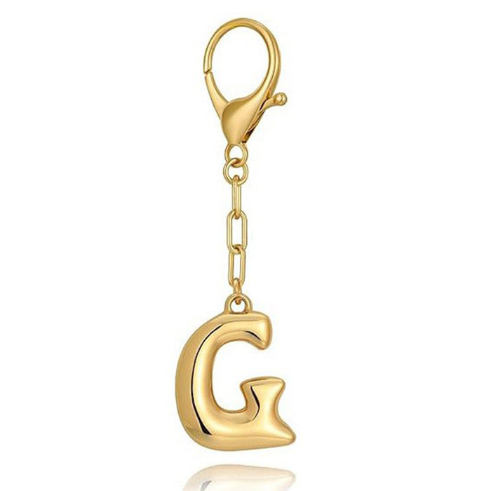 Wholesale 26 Bubble Letter Metal English Letter Keychain
