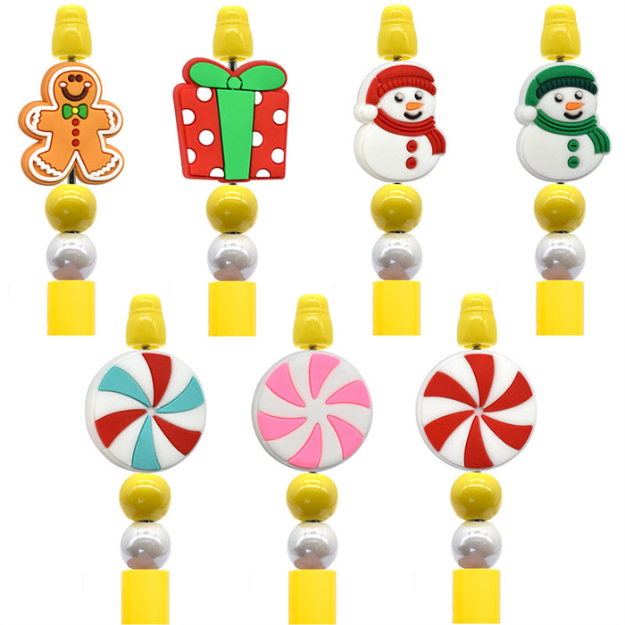 Wholesale 100pcs Christmas Cartoon Silicone Beads JDC-BDS-RunYaYuan001