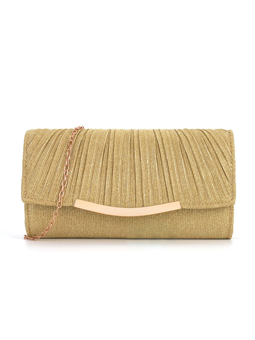 Wholesale cocktail purse pleated banquet bag chain shoulder bag