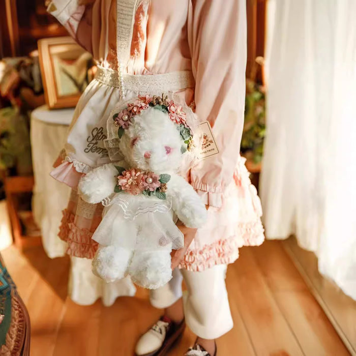 Wholesale Cute  plush toy Lolita hand-made bear bag
