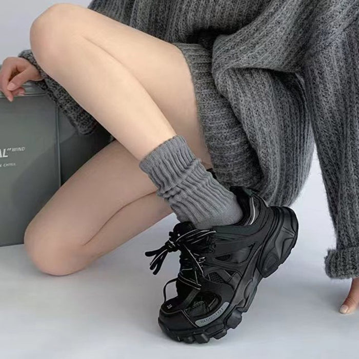 Wholesale Stacked Socks Trendy Simple Mid Socks Long Socks