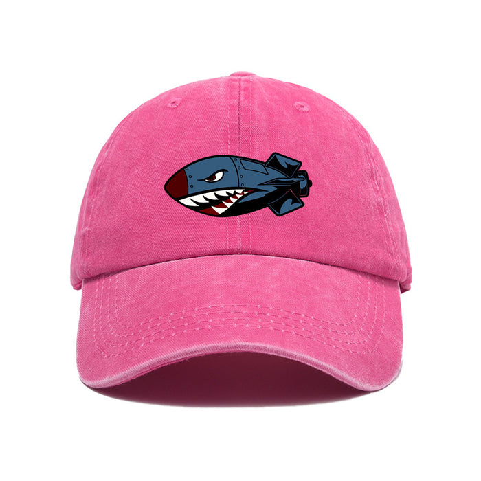 Wholesale Printed baseball cap for outdoor leisure, sun shading, washed retro trend, duckbill cap