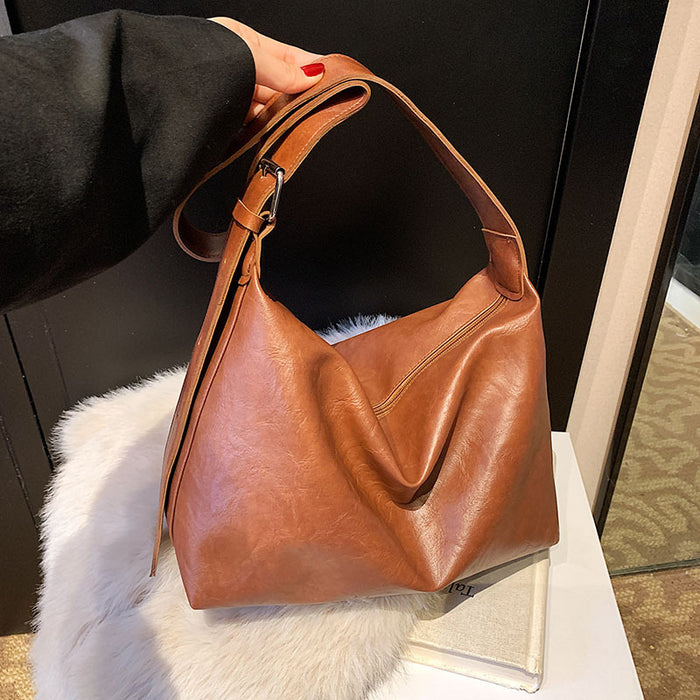 Wholesale Retro commuting single shoulder large capacity crossbody bag, fashionable and versatile tote bag