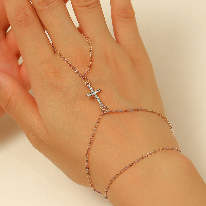 Wholesale Exclusive Diamond Finger Chain Personalized Chain Rhinestone