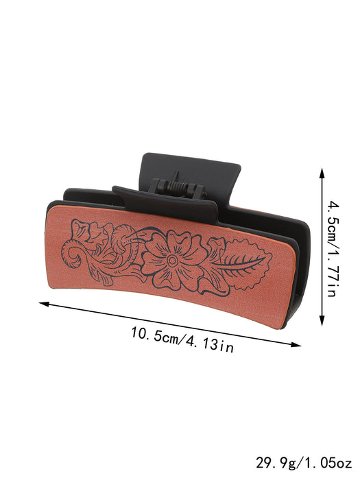 Wholesale Western Denim Sunflower Vintage Letter Shark Clip Grab Clip Hairpin