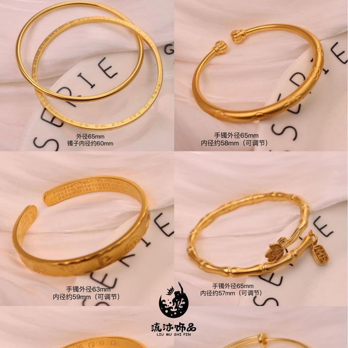 Wholesale 
Open bracelet copper gold plated bracelet