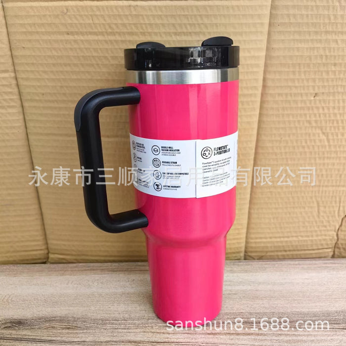 Wholesale Tumbler Large Capacity Footprint Handle Stainless Steel Large Capacity Ice Cup Car Cup JDC-CUP-SanS007