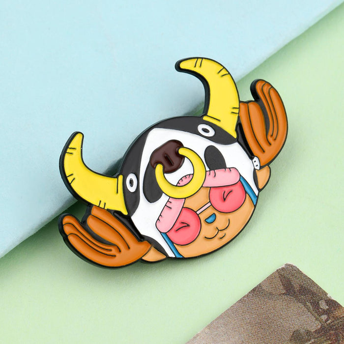 Wholesale Peripheral metal brooch reindeer cute pin enamel alloy badge jewelry decoration