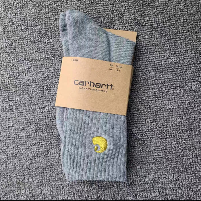 Wholesale Towel Bottom Gold Label Embroidery Simple Cotton Sports Socks JDC-SK-Qinz001