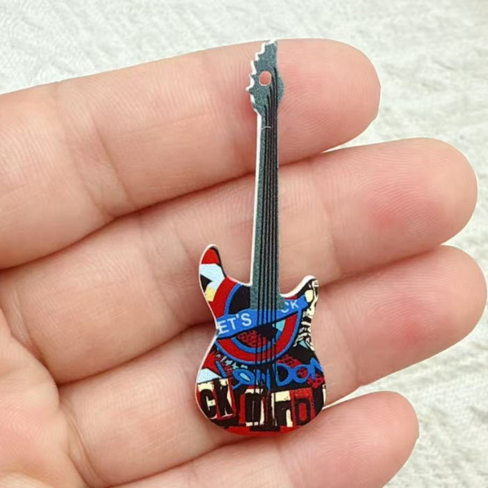 Wholesale 10 PCS Colorful acrylic guitar accessory charms