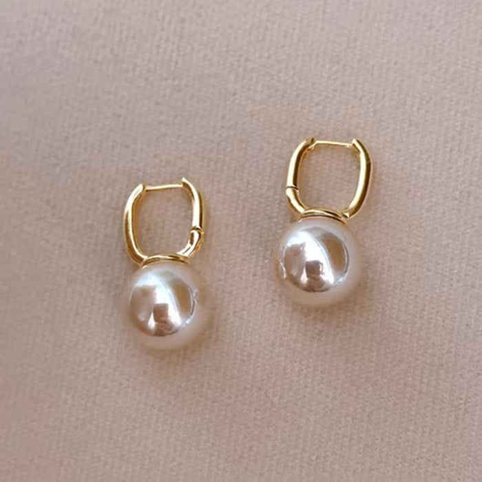 Wholesale pearl earrings women's elegant temperament design ear buckle earrings