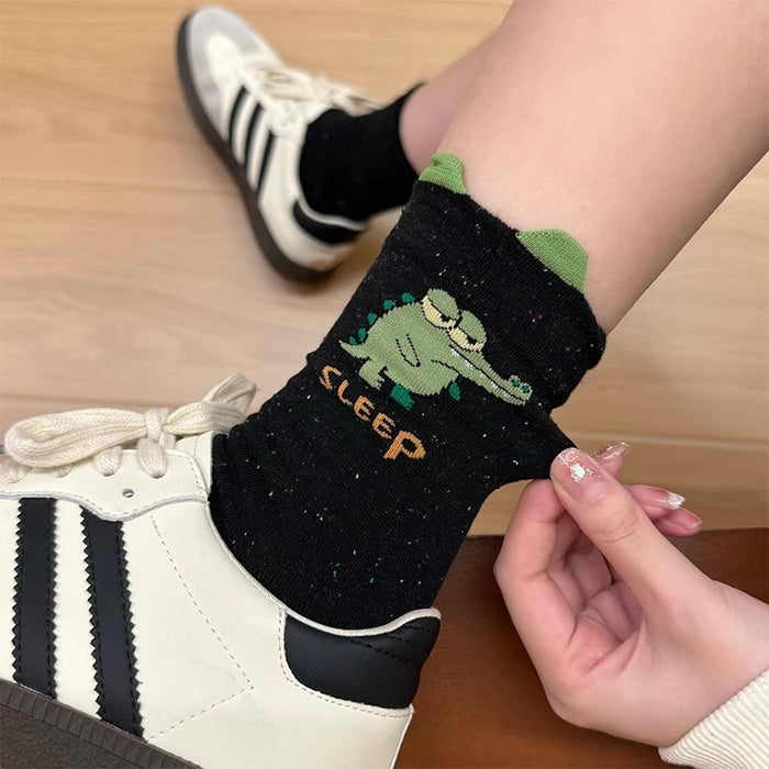 Wholesale Funny cartoon socks, children's cotton thin style, mid tube socks, long tube socks, cute summer