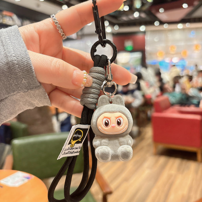 Wholesale Flocking Resin Keychain Cute Hand Rope Doll Pendant Bag Pendant Gift