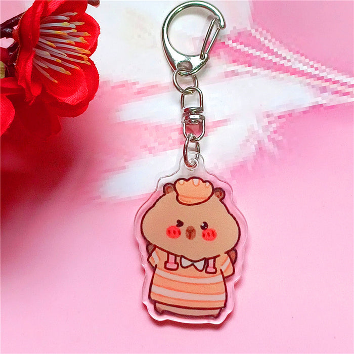 Wholesale Cartoon Keychain Acrylic Double-Sided Key Ring