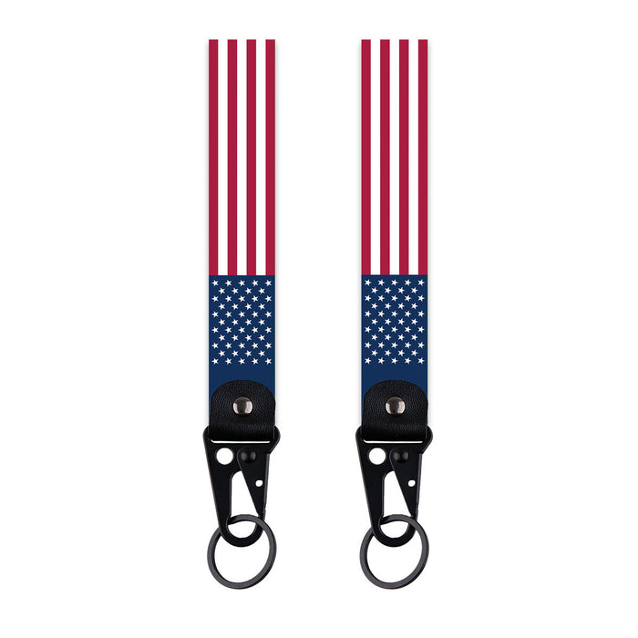 Wholesale  simple world flag  alloy car keychain pendant