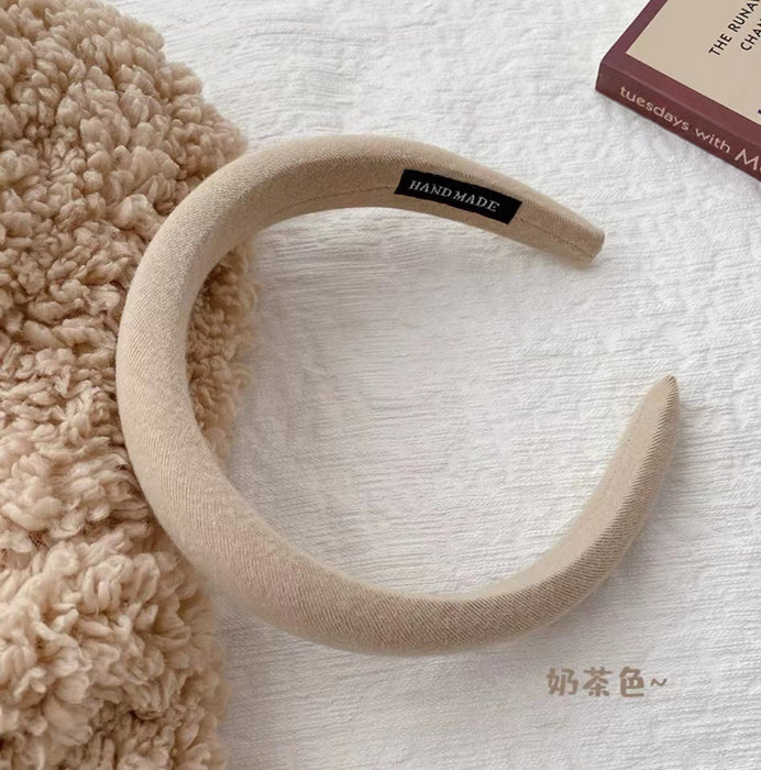 Wholesale Macaron color headband, high skull top, wide edge sponge headband, solid color compression headband, versatile