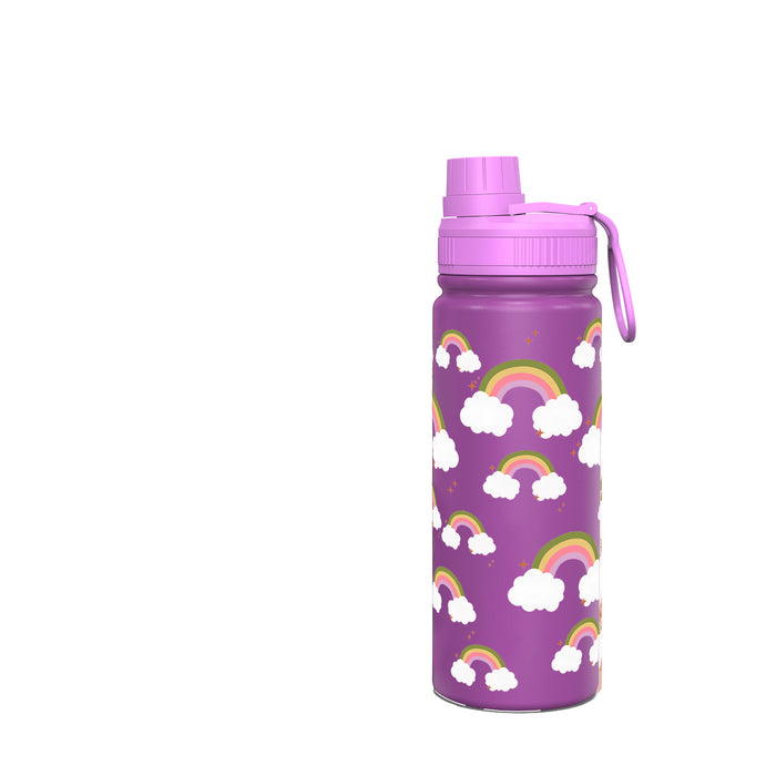 Wholesale Purple Space Pot Thermos Cup Stainless Steel Sports Fruit Print Cartoon Portable Travel Water Cup
