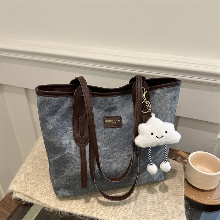 Wholesale Leisure large capacity bag with versatile texture, commuting shoulder bag, hand-held tote bag