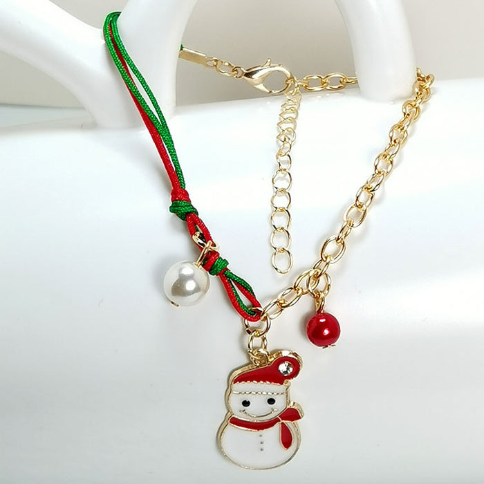 Wholesale Christmas Bracelet Jewelry  Tree Snowflake Elk Snowman Bracelet Christmas Gift
