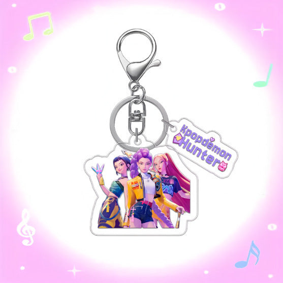 Wholesale 10pcs/set Anime-themed Acrylic Keychains Two-Piece Set