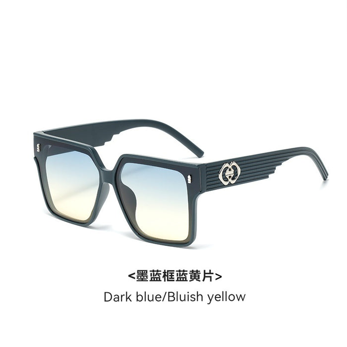 Wholesale Large frame high-end sunscreen sunglasses square slimming driving sunglasses