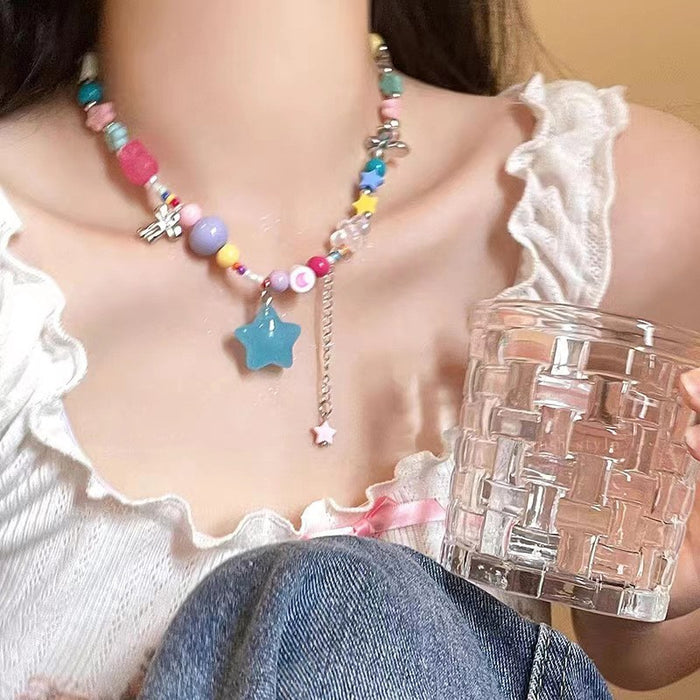 Wholesale color necklace  female accessories clavicle chain