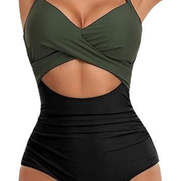 Wholesale Jumpsuit sexy women's swimsuit backless tight cross tie bikini