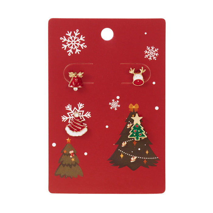 Wholesale Cartoon Snowflake Ear Studs Christmas Holiday Jewelry Accessory
