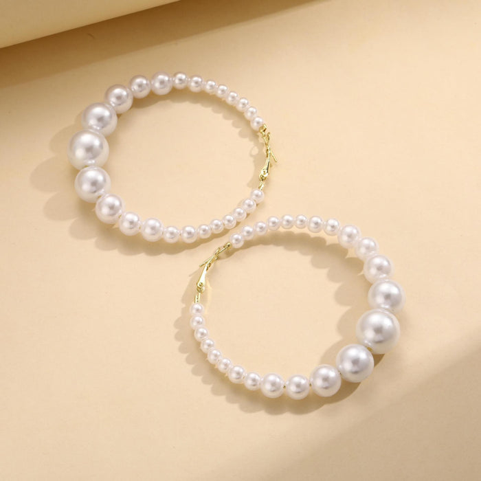 Wholesale Exaggerated oversized pearl earrings