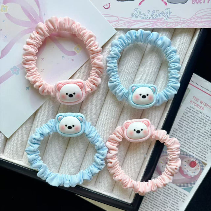 Wholesale Bear Hair Band Cartoon Ponytail Hair Rope Girl Hair Rope Hair Accessories