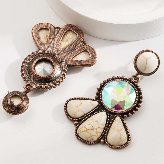 Wholesale Vintage Turquoise Alloy Statement Earrings