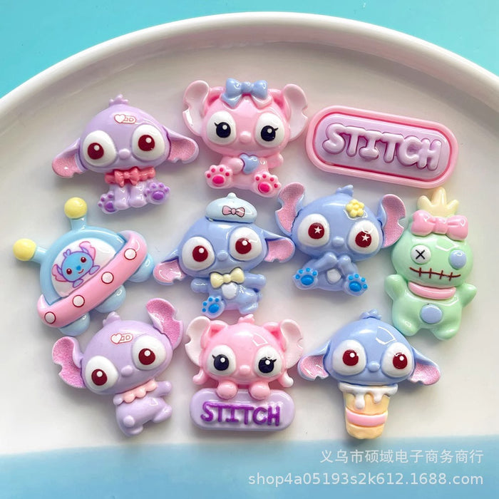 Wholesale Cartoon pink resin accessories cream glue handmade hair accessories mobile phone shell pendant material