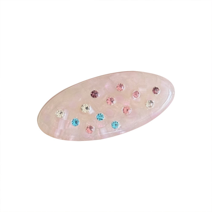 Wholesale Rhinestone Oval Hairpin Side Clip Acetic Acid Duckbill Clip Advanced Sense Bangs Clip