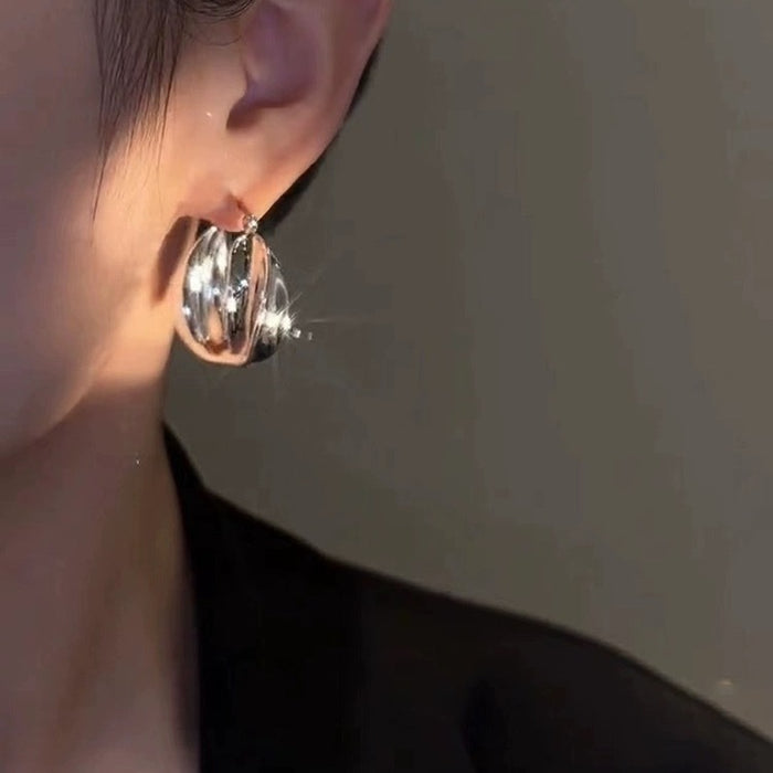 Wholesale  Round Hoop Earrings Women's Simple   Ear Button Earrings