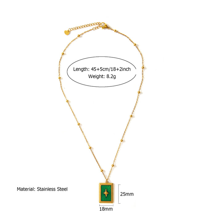 Wholesale Hot selling artistic retro style original design stainless steel drip oil necklace fashionable and versatile heart pendant accessory