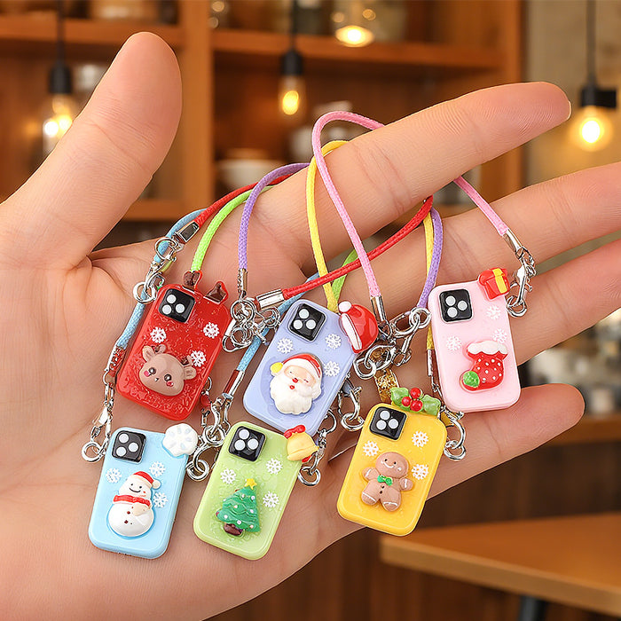 Wholesale Christmas lanyard doll keychain