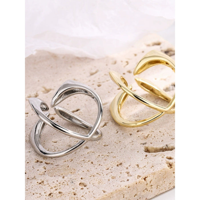 Wholesale Creative leaf ring, temperament, personality, design sense, cool style, patterned design
