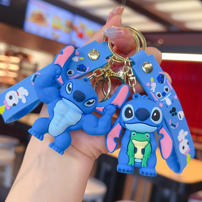 Wholesale Cartoon anime alien keychain chain doll bag pendant buckle cross-border keychain