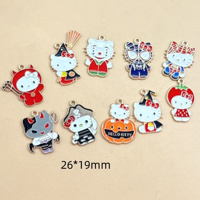 Wholesale 10pcs Alloy Oil Drip Pendant Jewelry DIY Earrings Pendant