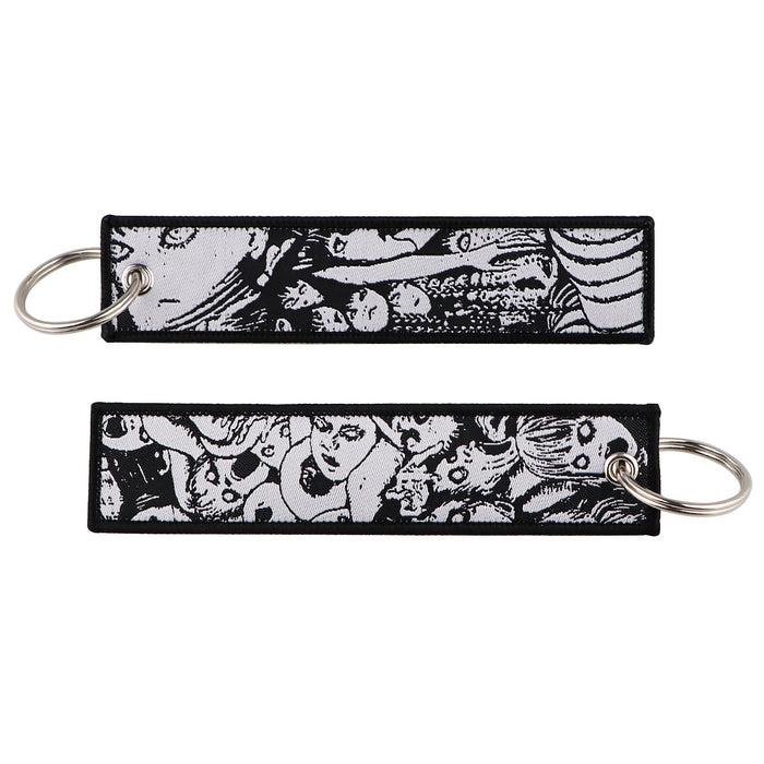 Wholesale Stylish Anime Woven Label Keychain Lanyard For Campus ID Card Casual Fashion Accessory Gift