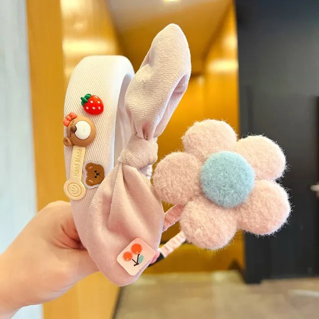 Wholesale Children' s headband girls non-slip baby hairpin headdress little girl rabbit ear bow headband