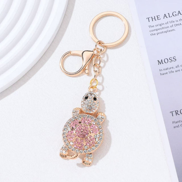 Wholesale Creative Turtle Diamond Alloy Keychain Girls Fashion Bag Pendant Car Pendant