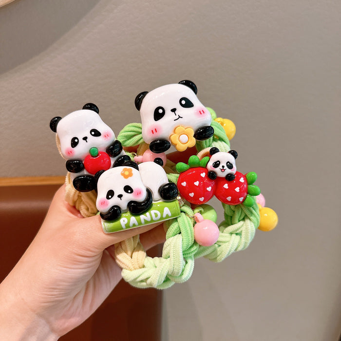 Wholesale Panda woven Hair Scrunchies