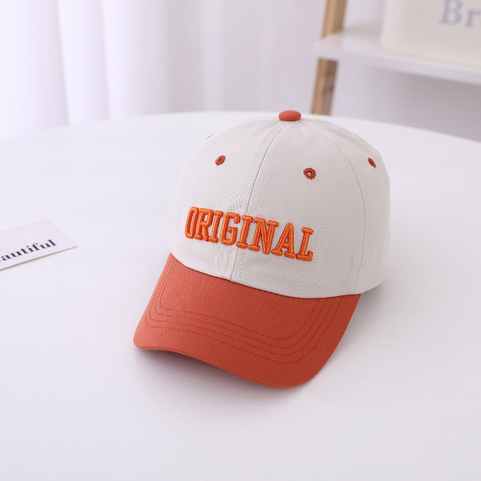 Wholesale Spring and summer letter visor student fashion color block baseball cap