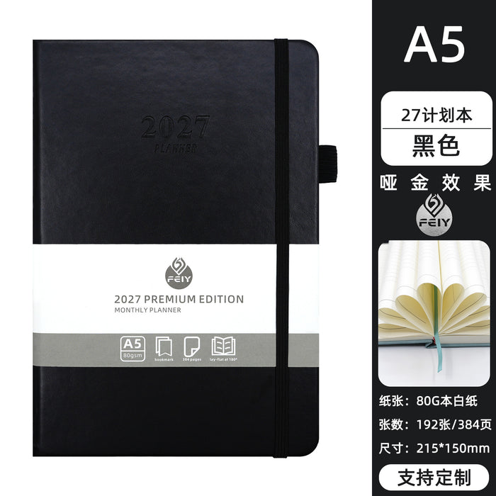 Wholesale Imitation Leather 2027 A5 Planner Business English 300-400 Pages Resale