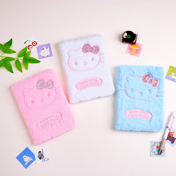 Wholesale Cartoon Candy-Colored Cat Plush Notebook