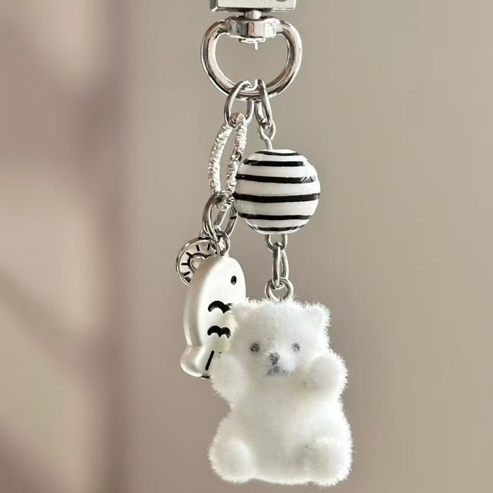 Wholesale Cute Cartoon Flocking Puppy Mobile Phone Pendant Bag Hanging Adornment Bag