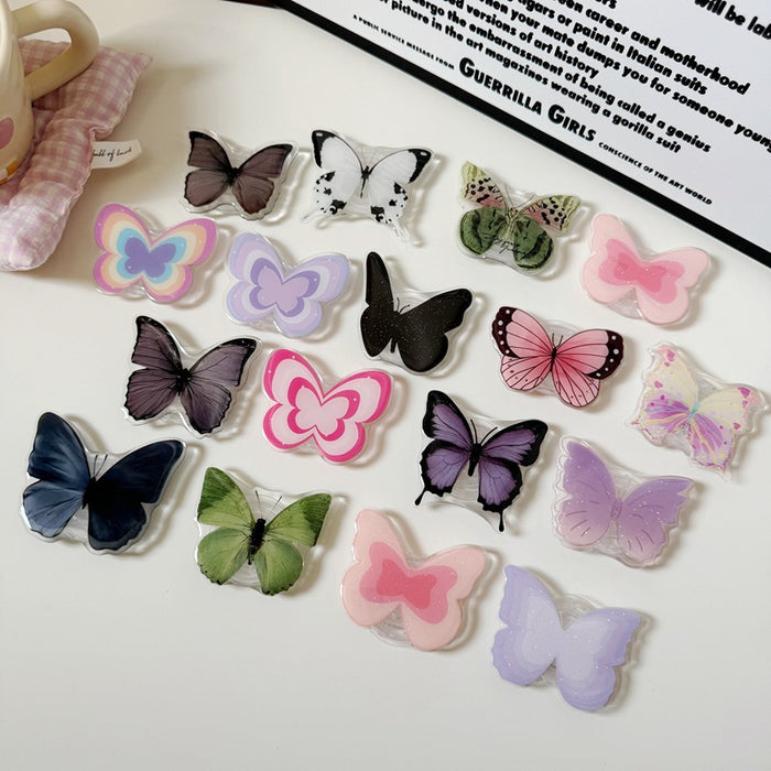Wholesale PVC Butterfly Phone Grip Stand Accessory